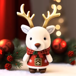 3D kintted Christmas Girl