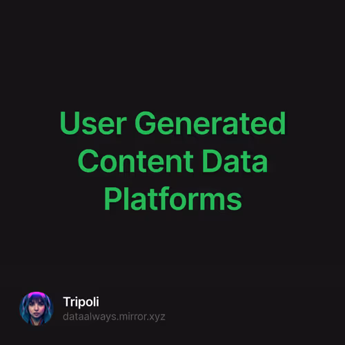 User Generated Content Data Platforms 5/500