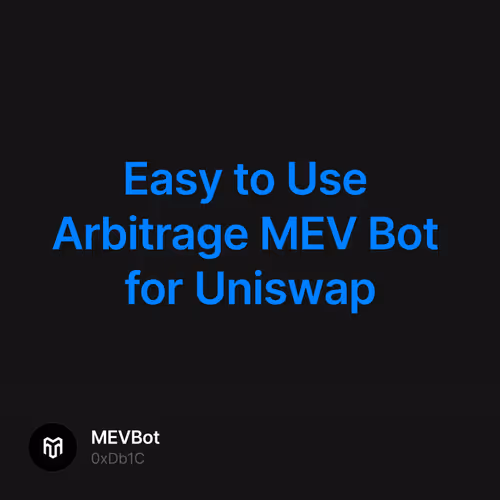 Easy to Use Arbitrage MEV Bot for Uniswap 3
