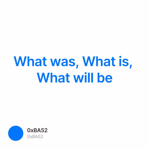 What was, What is, What will be 7