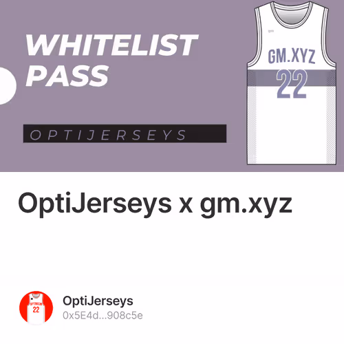 OptiJerseys x gm.xyz 205/500