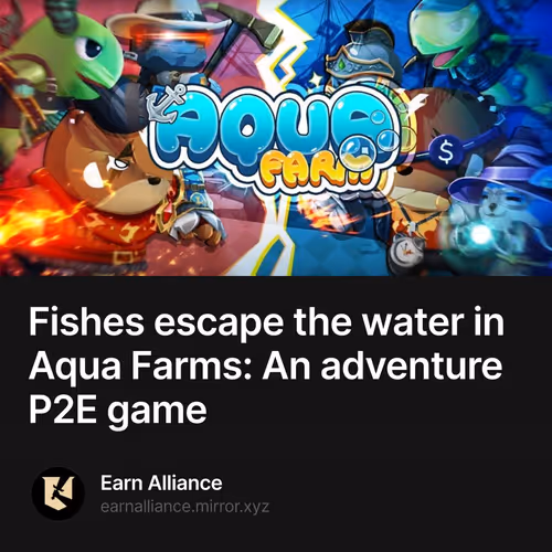 Fishes escape the water in Aqua Farms: An adventure P2E game 40/500