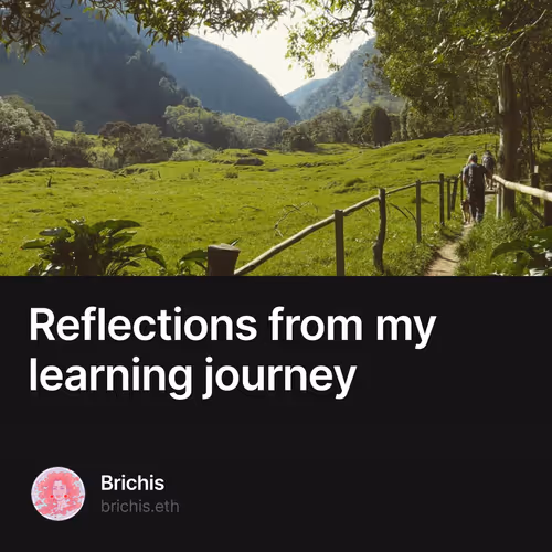 Reflections from my learning journey