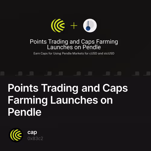Points Trading and Caps Farming Launches on Pendle
