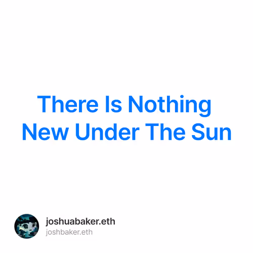 There Is Nothing New Under The Sun  2