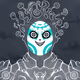 Holo Mask : White & Black #3713