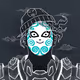 Holo Mask : White & Black #3218