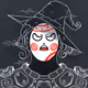 Holo Mask : White & Black #2831