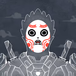 Holo Mask : White & Black #4213