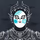 Holo Mask : White & Black #3237