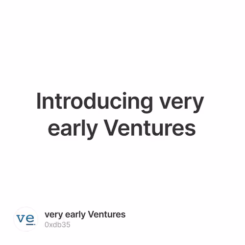 Introducing very early Ventures 3