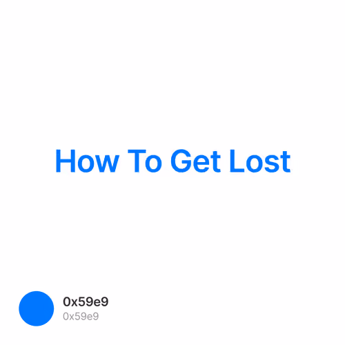 How To Get Lost 1/500