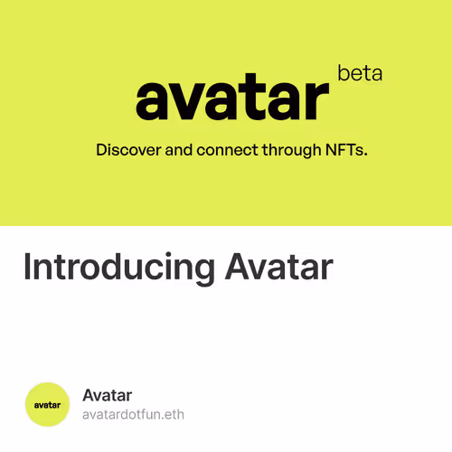 Introducing Avatar