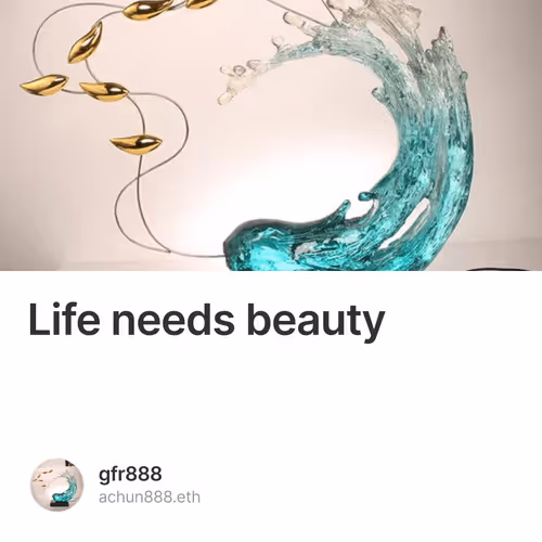 Life needs beauty