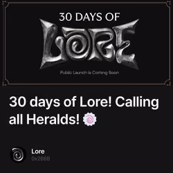 30 days of Lore! Calling all Heralds! 🍥 22/500