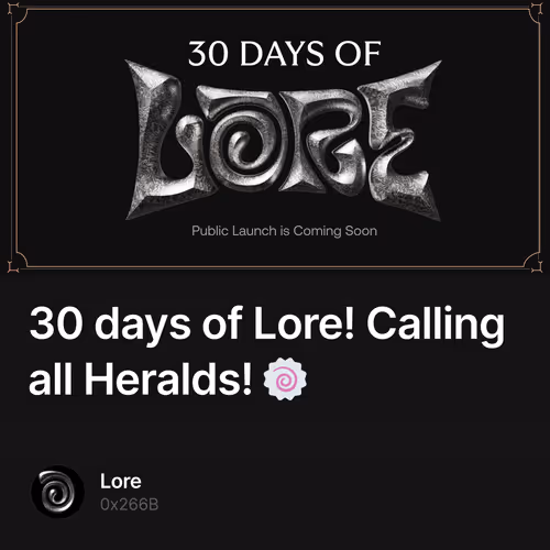 30 days of Lore! Calling all Heralds! 🍥 65/500