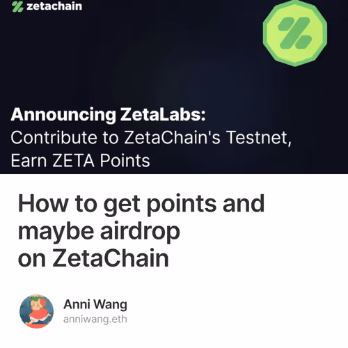 How to get points and maybe airdrop on ZetaChain