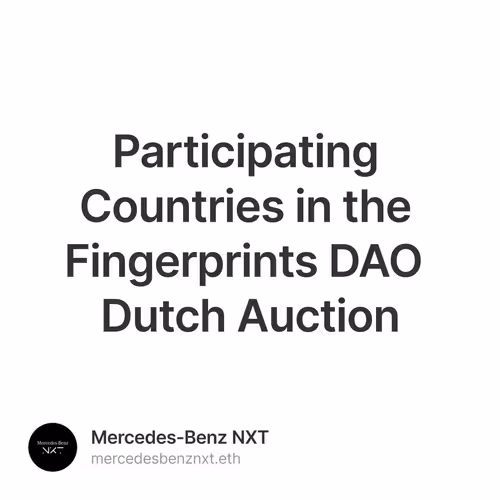 Participating Countries in the Fingerprints DAO Dutch Auction  32