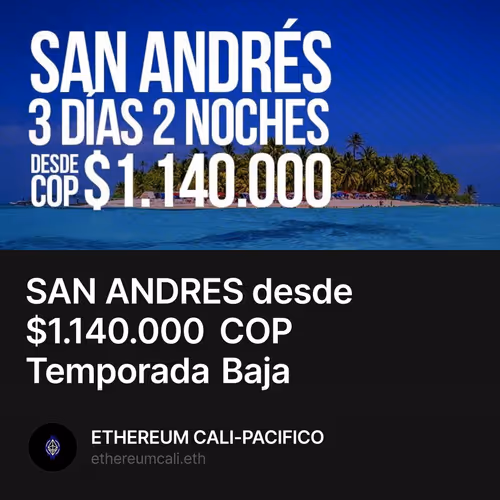 SAN ANDRES desde $1.140.000 COP Temporada Baja 1
