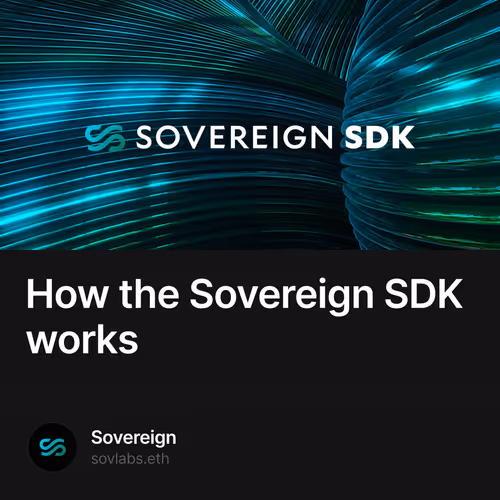 How the Sovereign SDK works 100/500