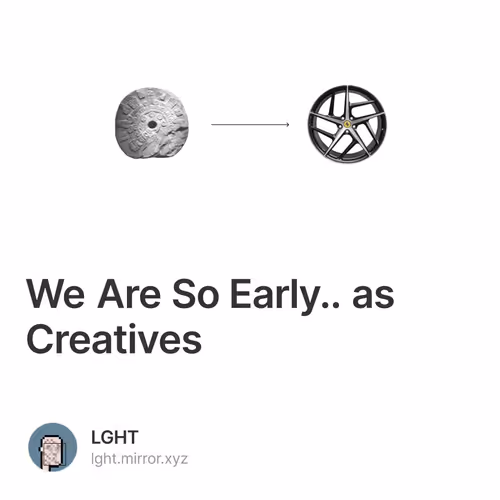 We Are So Early.. as Creatives 2