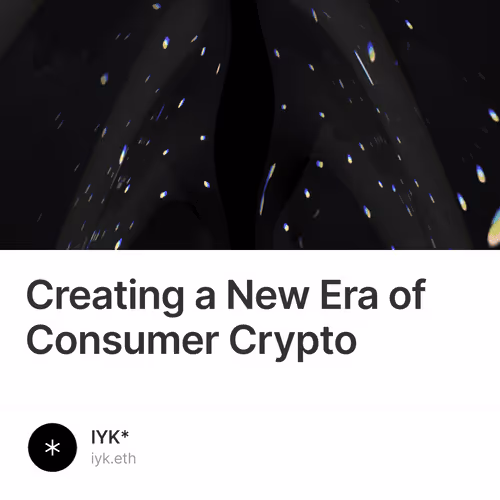 Creating a New Era of Consumer Crypto 5/500
