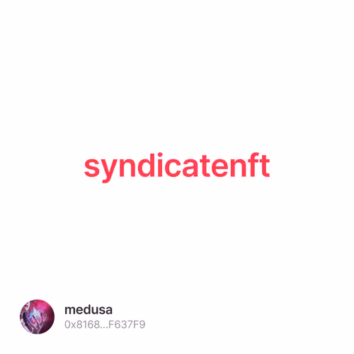 syndicate创世nft领取 1/500