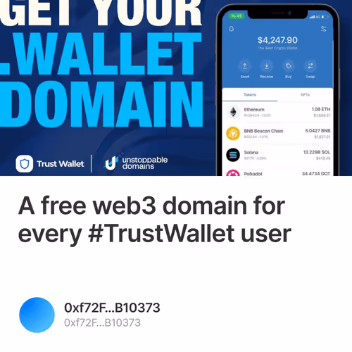 A free web3 domain for every #TrustWallet user