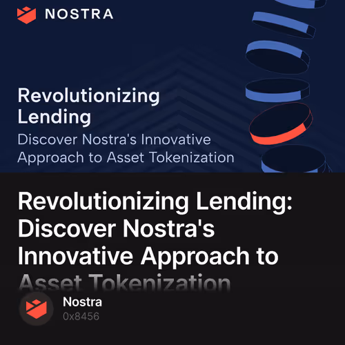 Revolutionizing Lending: Discover Nostra's Innovative Approach to Asset Tokenization 8