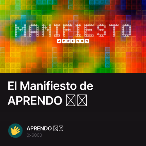 El Manifiesto de APRENDO 👋🏼 3