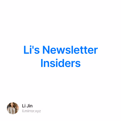 Li's Newsletter Insiders 22/500