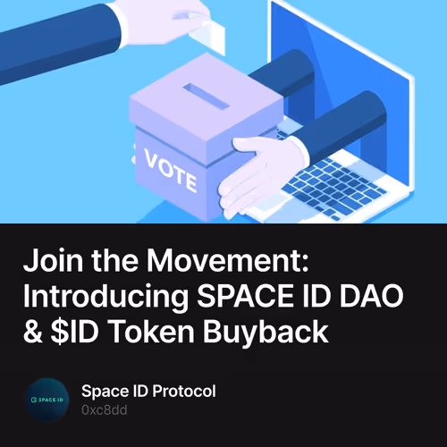 Join the Movement: Introducing SPACE ID DAO & $ID Token Buyback 8/150