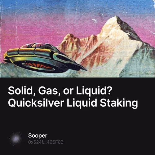 Solid Gas or Liquid Quicksilver Liquid Staking
