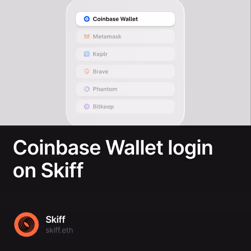 Coinbase Wallet login on Skiff 33/500