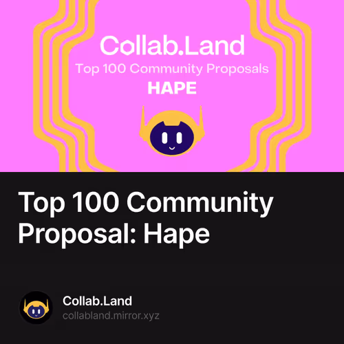 Top 100 Community Proposal: Hape 262/500