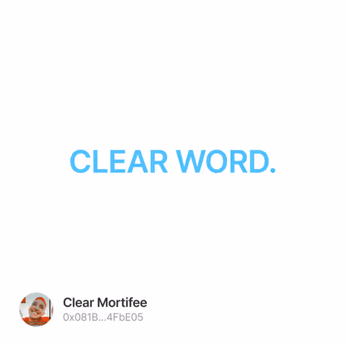CLEAR WORD.