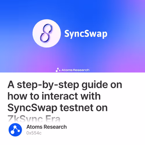 A step-by-step guide on how to interact with SyncSwap testnet on ZkSync Era 17/500