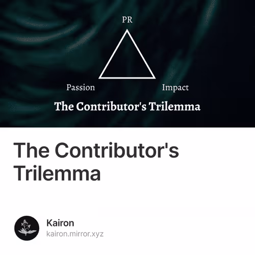 The Contributors Trilemma