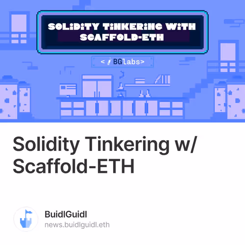 Solidity Tinkering w/Scaffold-ETH 61/500
