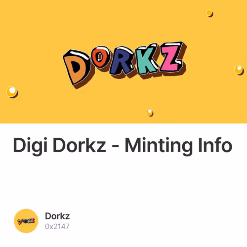 Digi Dorkz - Minting Info 11
