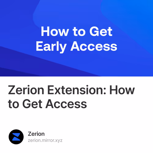 Zerion Extension: How to Get Access 63
