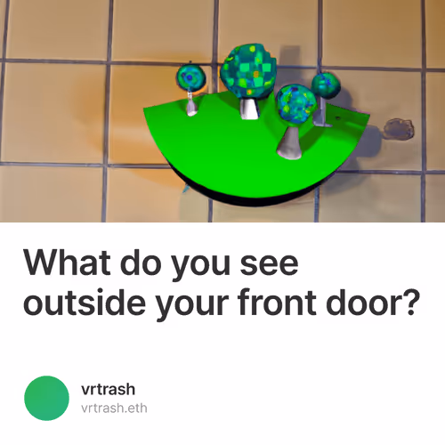 What do you see outside your front door?