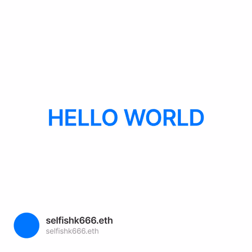 HELLO WORLD  1/500