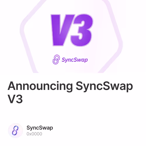 Announcing SyncSwap V3 36/10000
