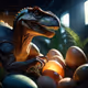 Dinosaur with Eggs 04
