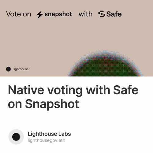 Native voting with Safe on Snapshot  2