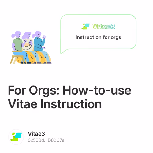 For Orgs: How-to-use Vitae Instruction 50/500