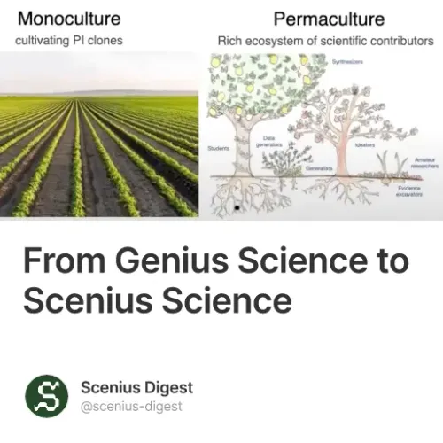 From Genius Science to Scenius Science