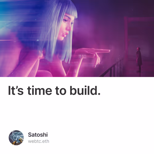 It’s time to build.