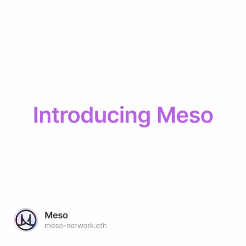 Introducing Meso